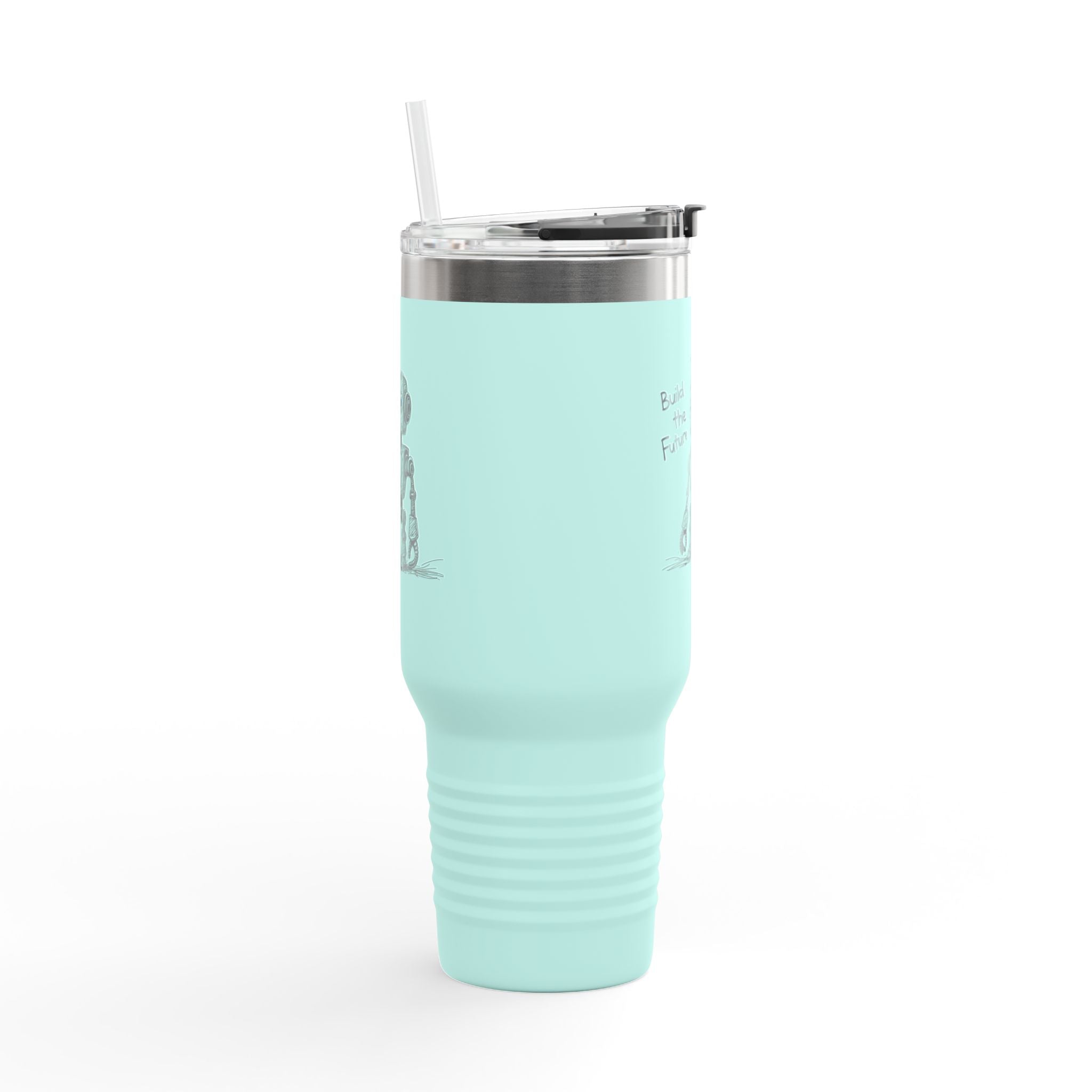 Blue-eye Bot Insulated Travel Mug, 40oz - Light Colors