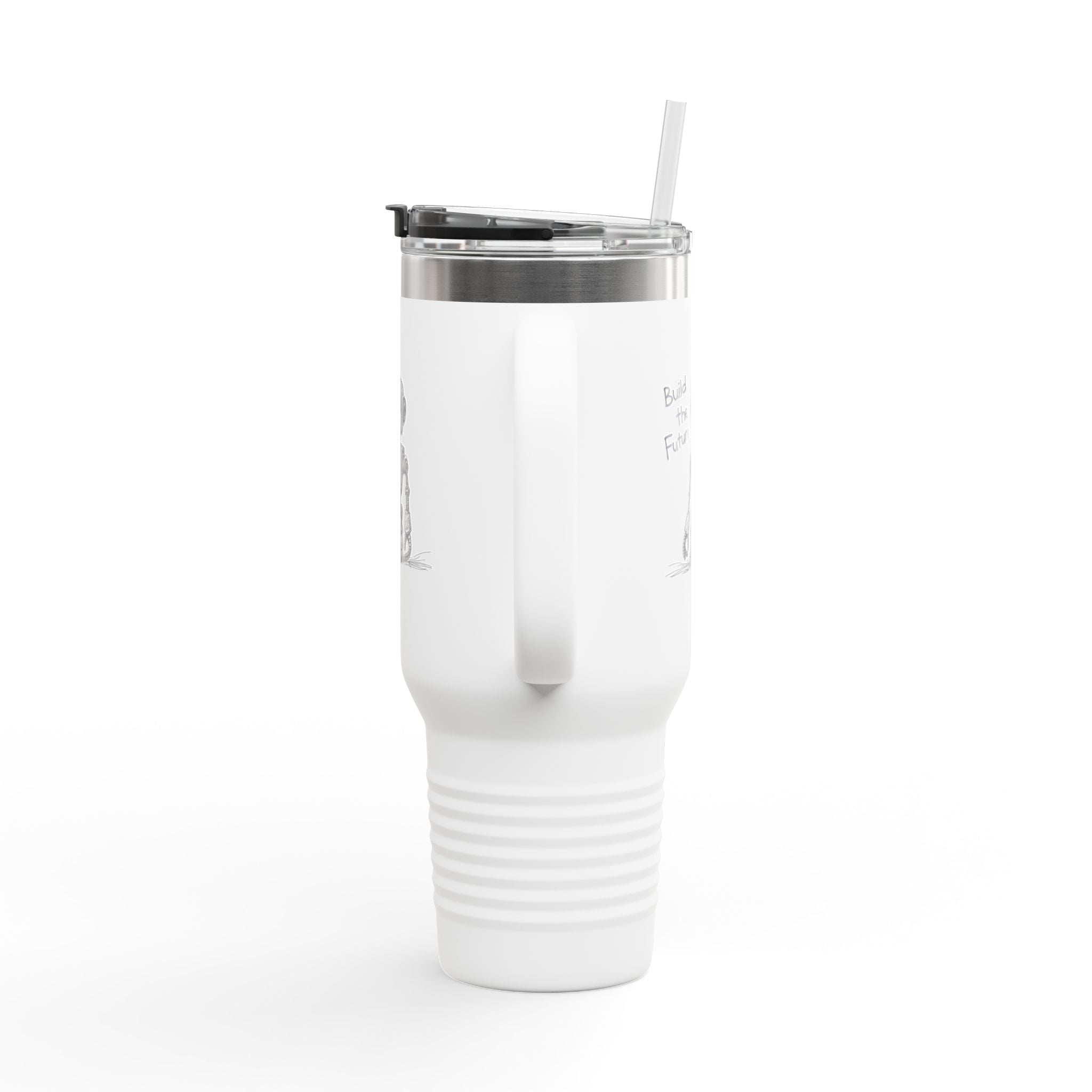 Blue-eye Bot Insulated Travel Mug, 40oz - Light Colors
