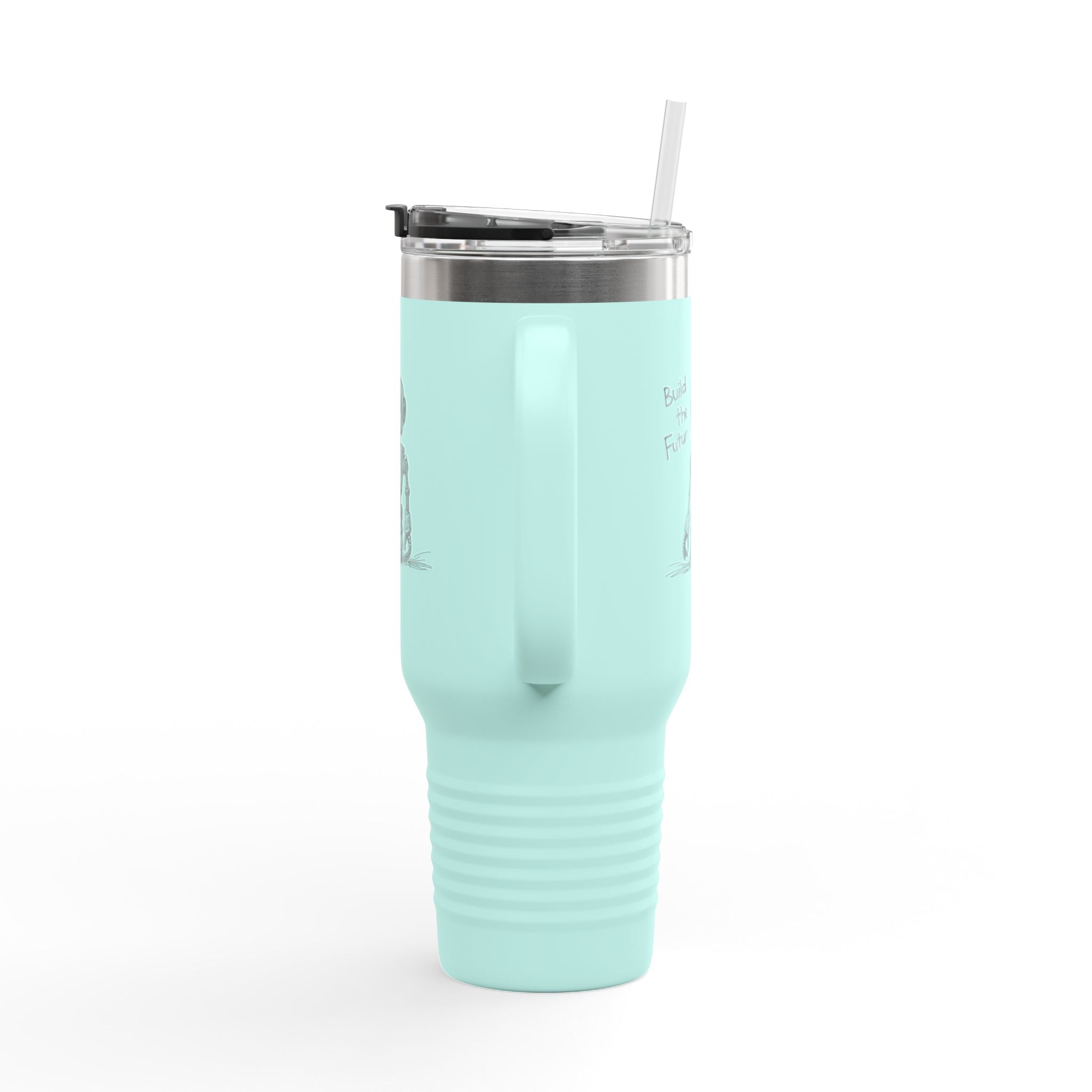 Blue-eye Bot Insulated Travel Mug, 40oz - Light Colors