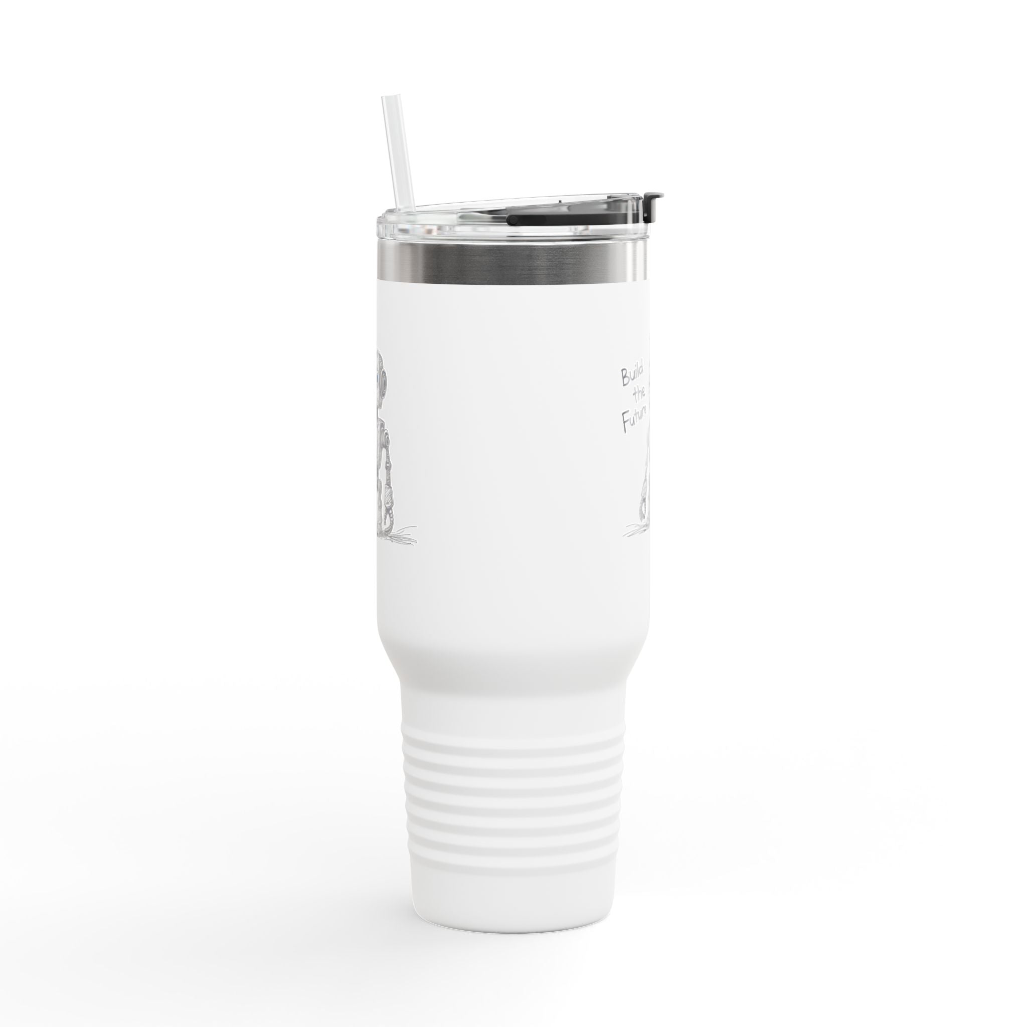 Blue-eye Bot Insulated Travel Mug, 40oz - Light Colors