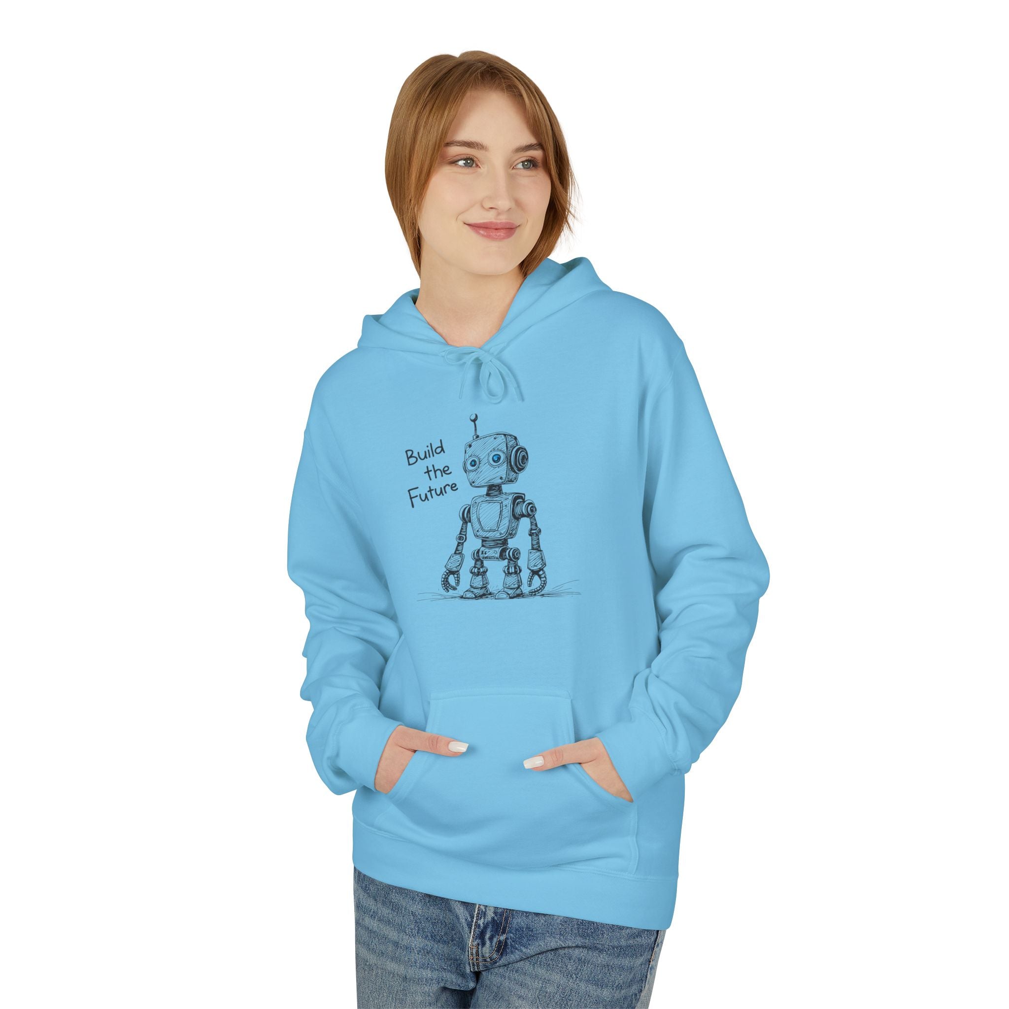 Blue-eye Bot Hoodie - Light Colors