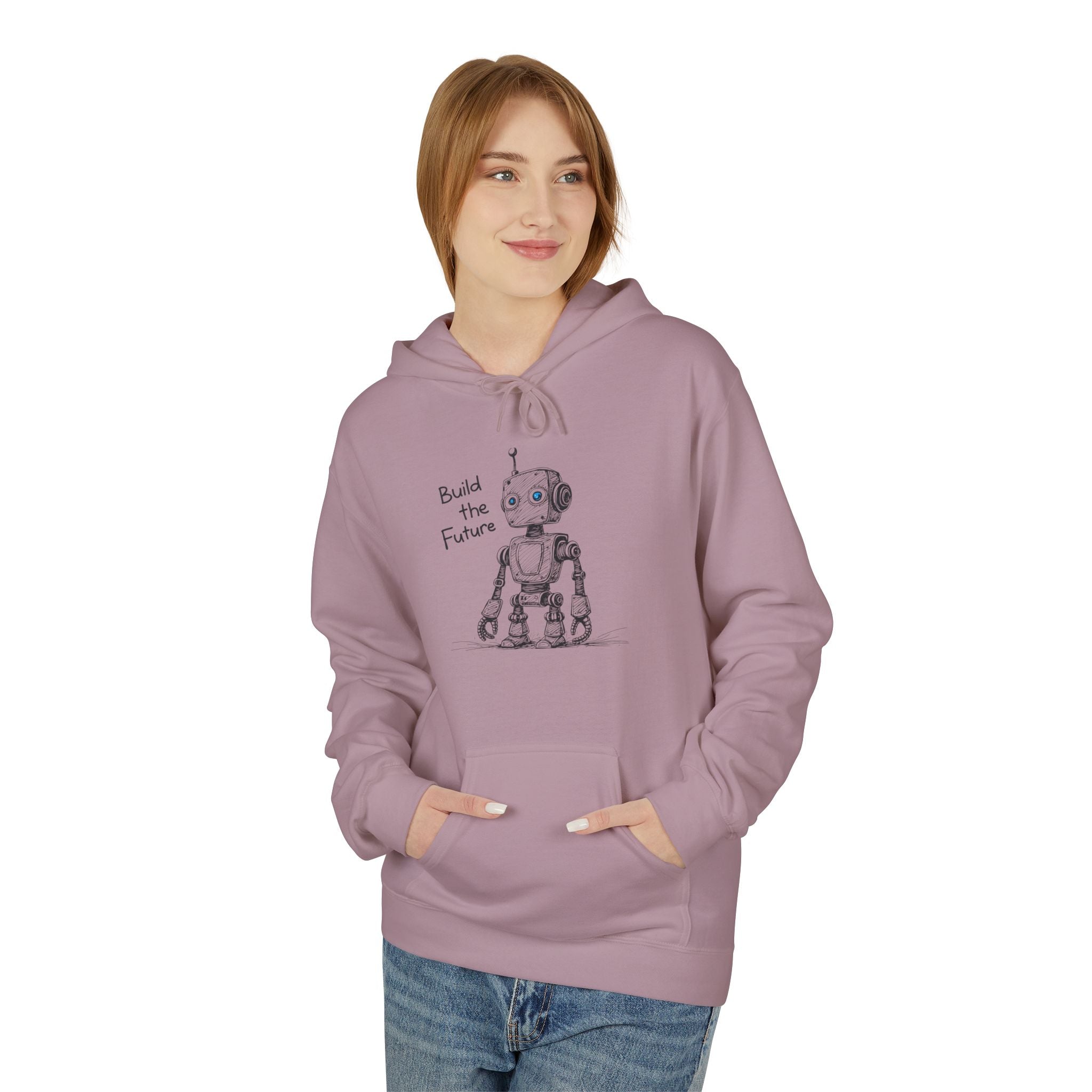 Blue-eye Bot Hoodie - Light Colors