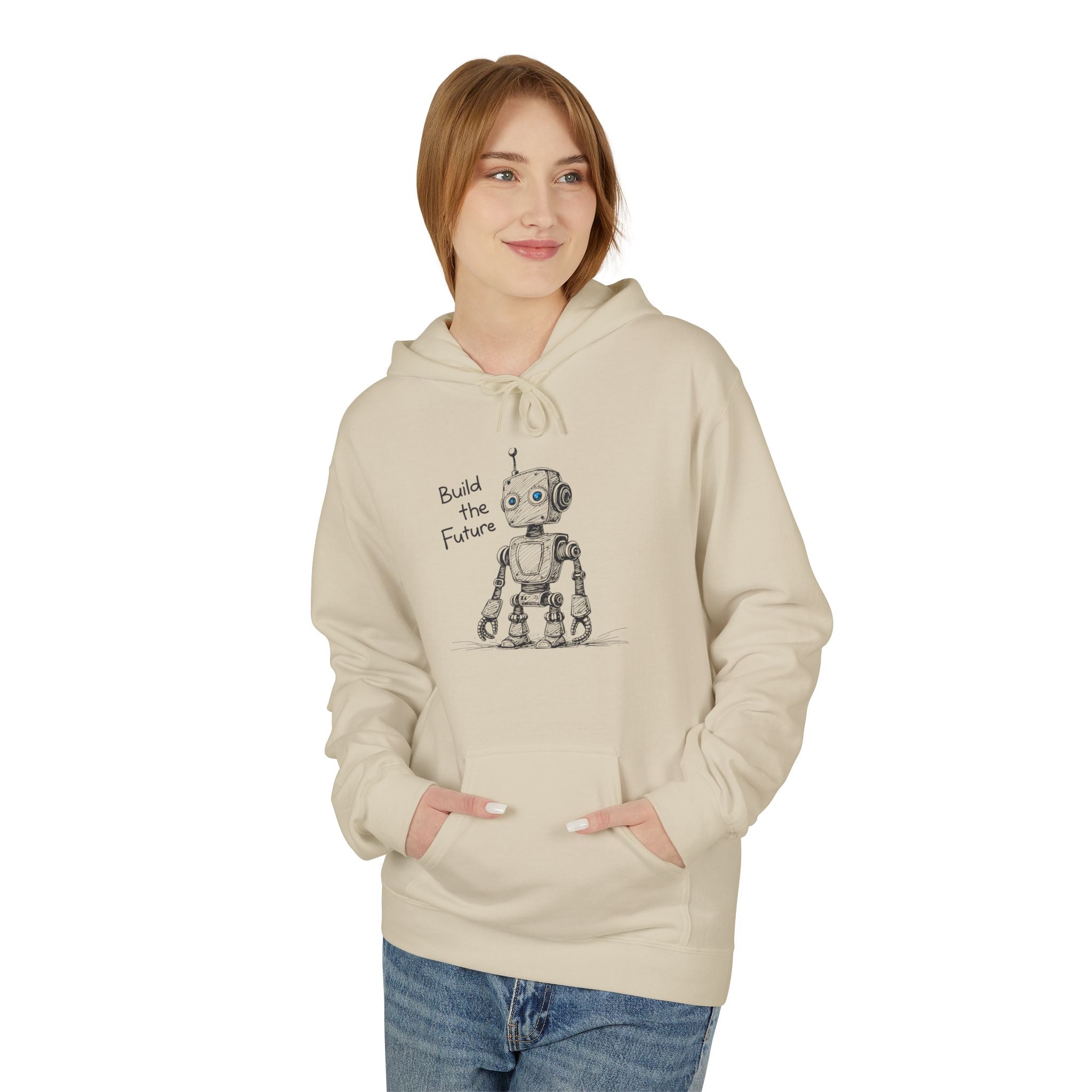 Blue-eye Bot Hoodie - Light Colors